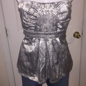 Silver lace Top